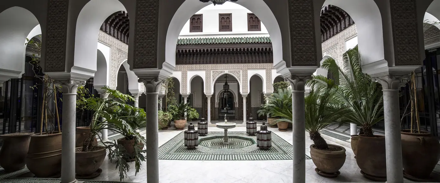 The courtyard of a Moroccan palace
